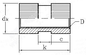 brass knurled embedded nuts drawing