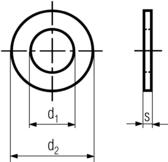 ISO 7090 plain washer Drawing