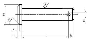 DIN 1444-B standard drawing