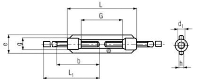 DIN 1480 turnbuckle bolts drawing