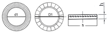 DIN 25201 Wedge Lock Washer drawing