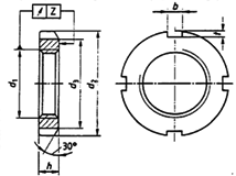 DIN 981 Bearing Lock Nut drawing