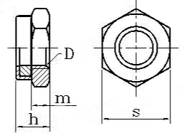 ISO 10511 Thin type nylon insert lock nut
