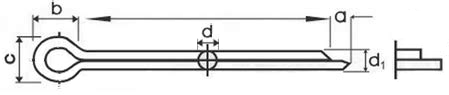 ISO 1234 split pins / cotter pin Drawing