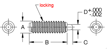 Stainless Steel Spring Plungers drawing